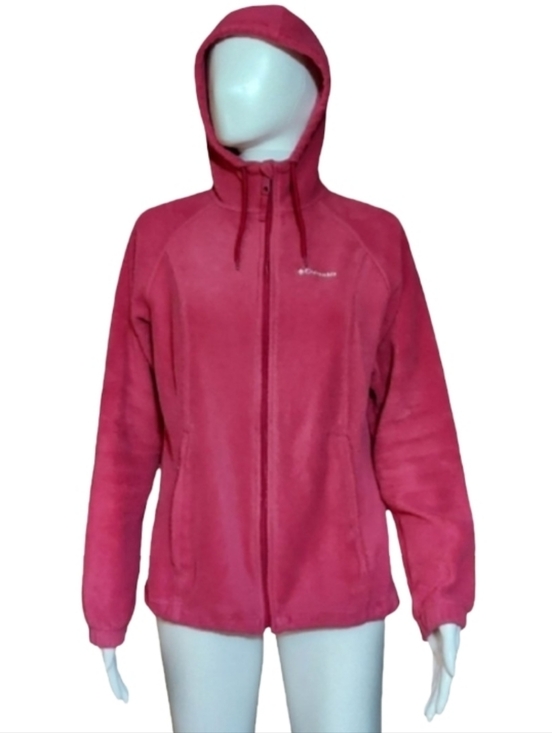 Columbia Jackets & Blazers - Columbia Full Zip Hooded Fleece Jacket Dark Pink